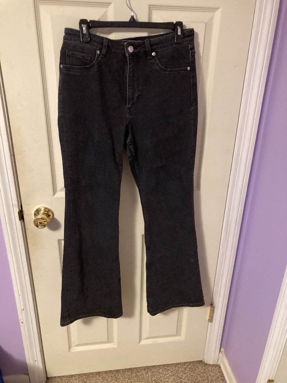 Women H&M Divided Black Jeans Size 12 Boot cut